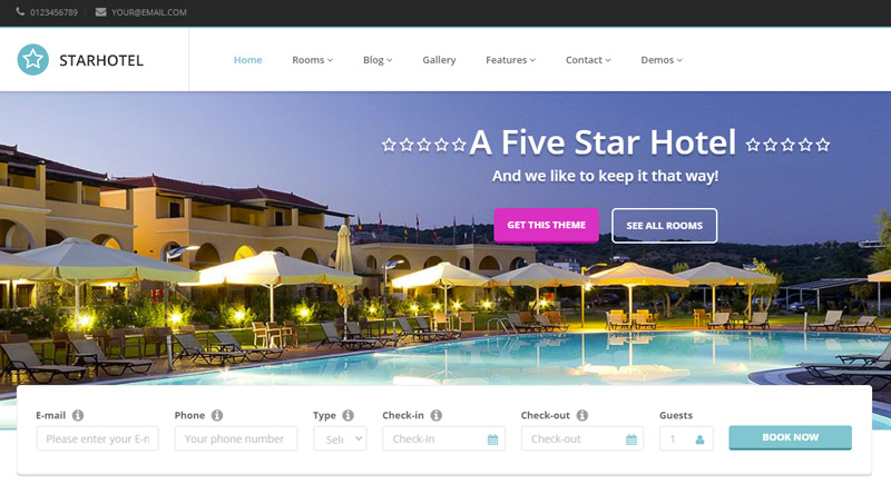 Starhotel WordPress Theme