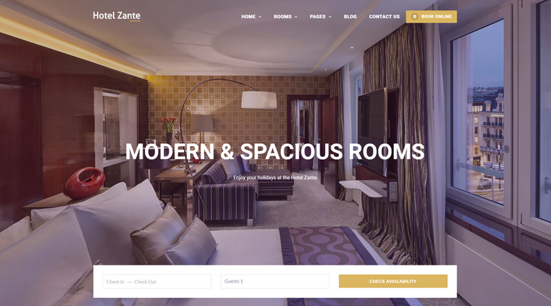 Hotel Zante WordPress Theme
