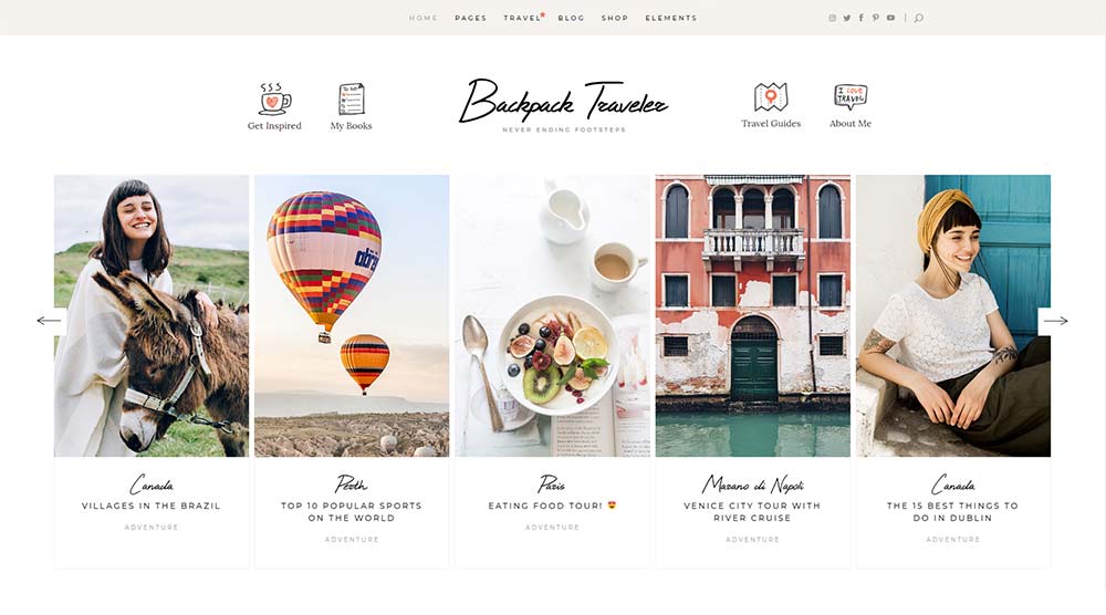 Backpack Traveler WordPress Theme