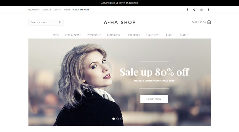 AhaShop WP theme
