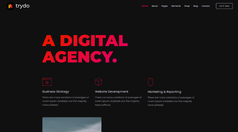 Trydo WordPress Theme