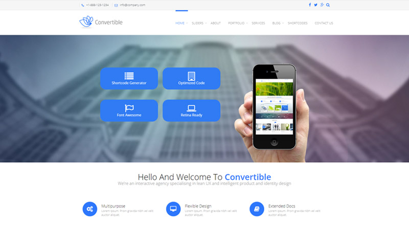 Convertible WordPress Theme