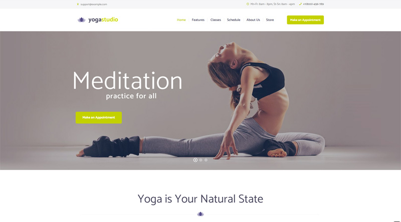 Yogastudio WordPress Theme