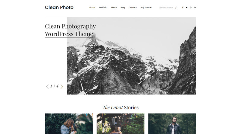 Clean Photo WordPress Theme