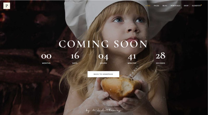 Panaderia Coming Soon WordPress Themes