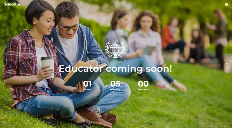 Educator Coming Soon WordPress Themes