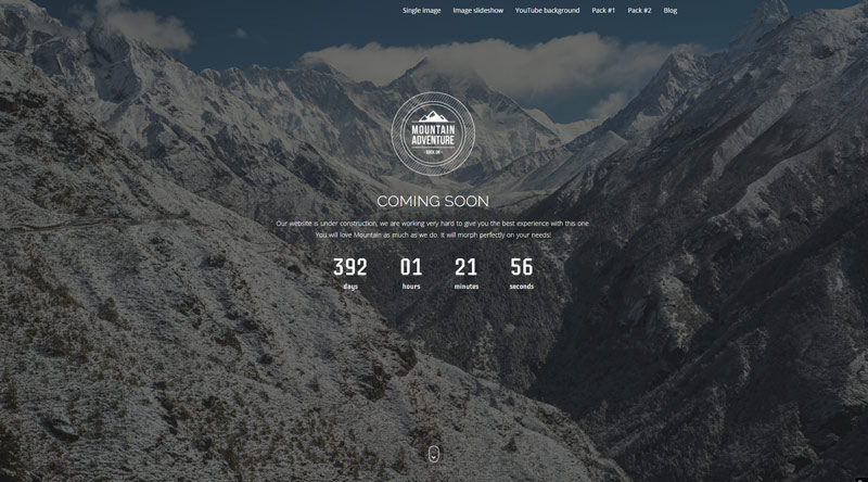 Mountain Coming Soon WordPress Themes