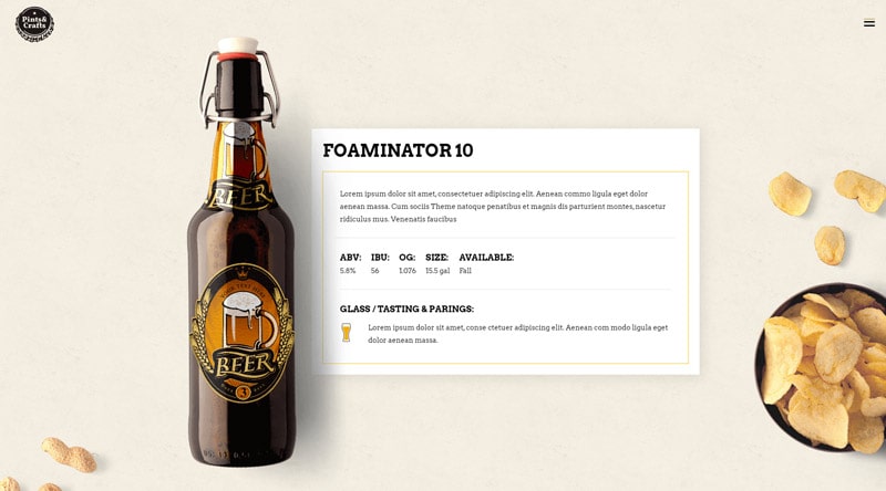 Pints&Crafts WordPress Theme