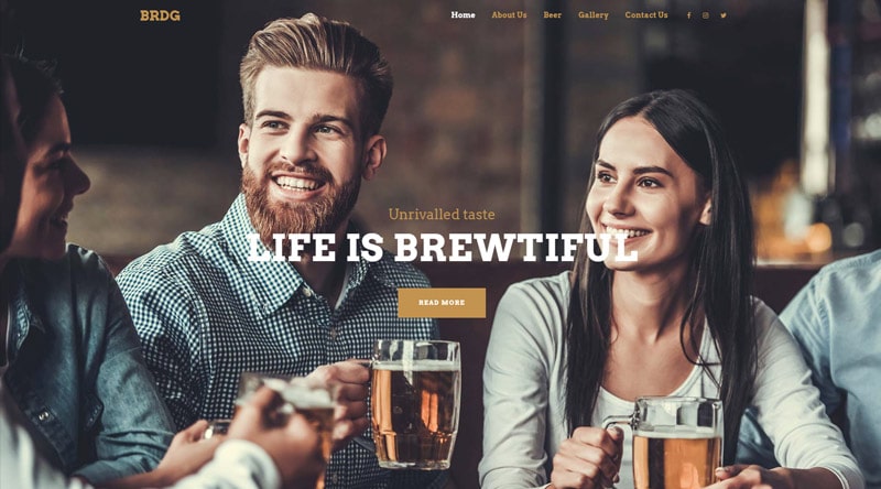 Bridge beer WordPress Theme
