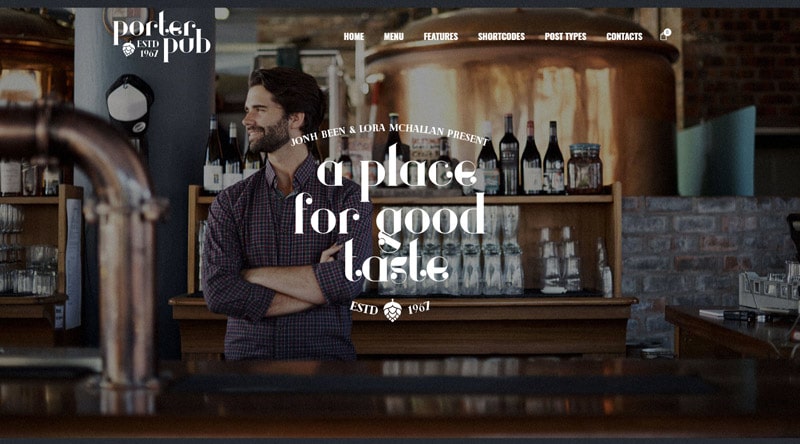 Porter Pub WordPress Theme
