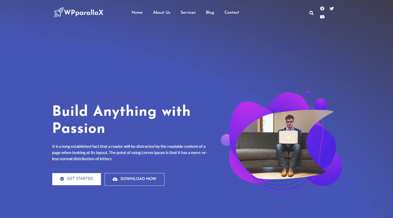 WPparallax WordPress Theme