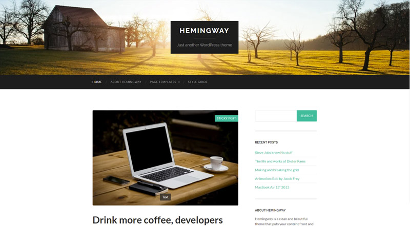 Hemingway WordPress Theme