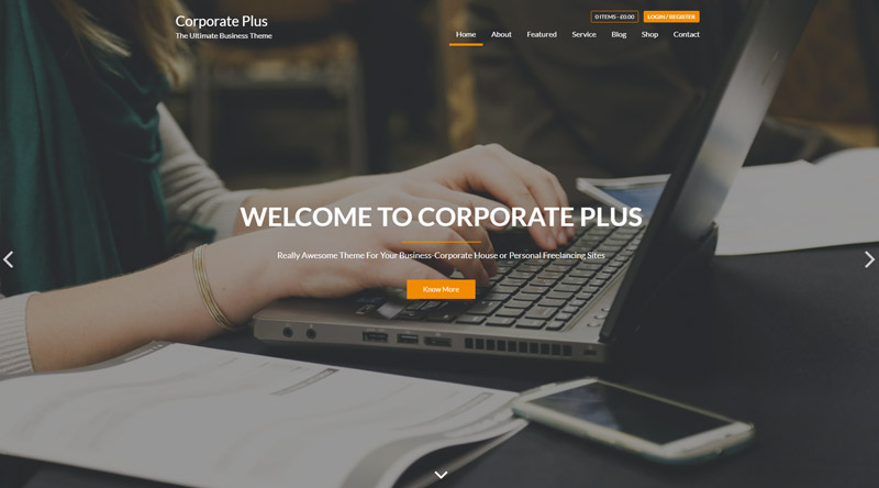 Corporate plus WordPress Theme