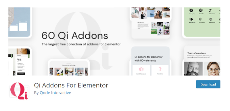 Qi Addons For Elementor plugin