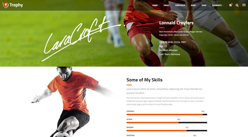 Trophyr WordPress Theme