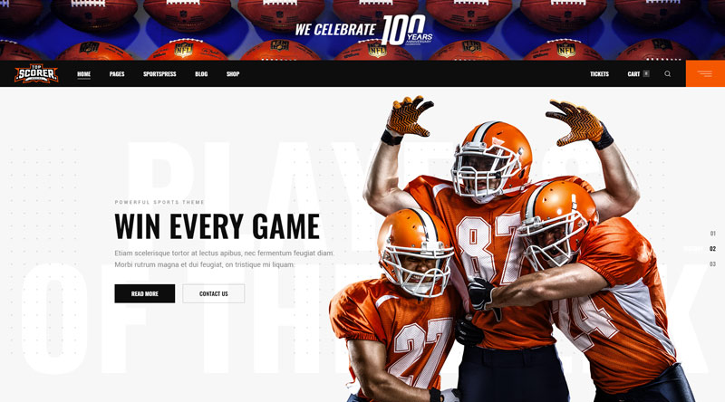 Top Scorer WordPress Theme