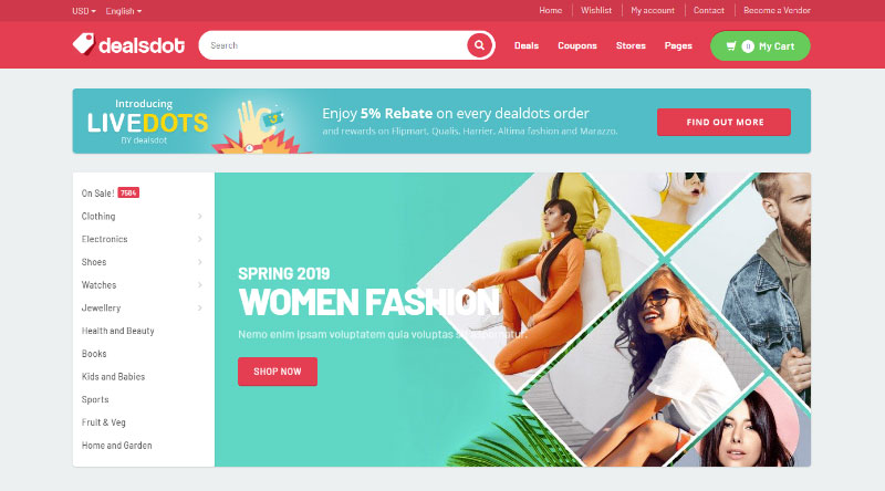 5 Tema WordPress Marketplace Terbaik yang Memiliki Semuanya Dealsdot WordPress Theme