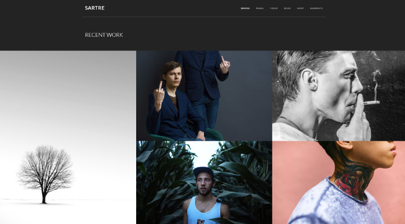 크리에이티브를 위한 20개 이상의 최고의 포트폴리오 웹사이트 템플릿 21 Sartre Html Portfolio