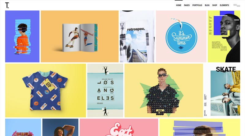 크리에이티브를 위한 20개 이상의 최고의 포트폴리오 웹사이트 템플릿 13 Tahoe WordPress Theme