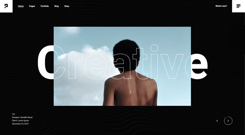 크리에이티브를 위한 20개 이상의 최고의 포트폴리오 웹사이트 템플릿 17 Pearce WordPress Theme
