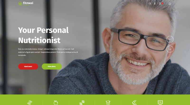 Gerçek Dönüşüm için En İyi 5 WordPress Teması 4 Fitmeal WP Theme