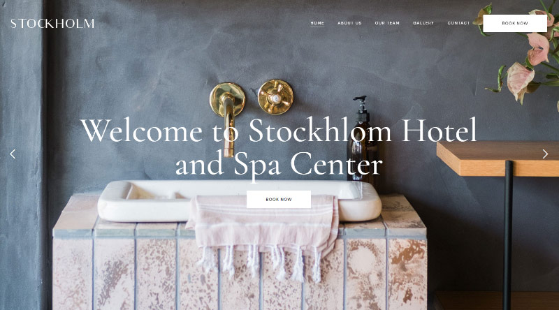 5最もユーザーフレンドリーなベッド&ブレックファーストのWordPressテーマ6 Stockholm Bed and Breakfast WordPress Theme