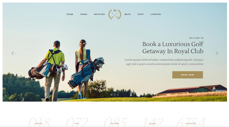 Cele mai atrăgătoare 5 teme WordPress de golf 2 FairwayGreen Golf Club Theme