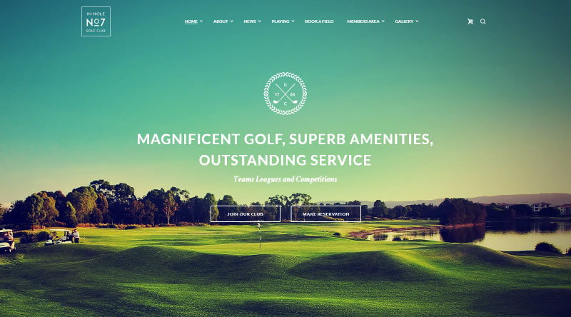Cele mai atrăgătoare 5 teme WordPress de golf 6 N7 WP Theme