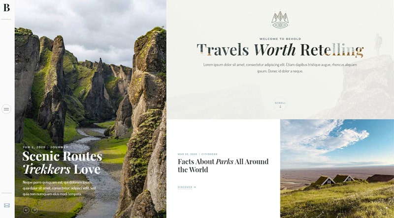Behold blog WordPress Theme