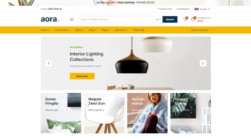 10 migliori temi Dokan per mercati multi-vendor 11 Aora WordPress Theme