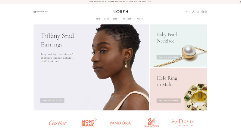 10 migliori temi Dokan per i mercati multi-vendor 4 North WordPress Theme