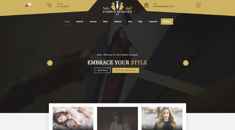 Fashion Designer WordPress Theme