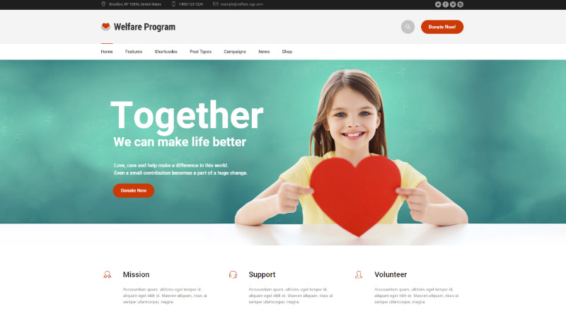 Die 5 besten NGO-WordPress-Themes für Ihre Organisation 4 Welfare NGO WordPress Theme
