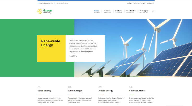 Green Industry WordPress Theme