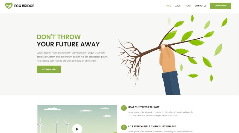Bridge Eco WordPress Template