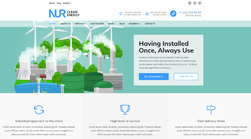 Nur WordPress Theme