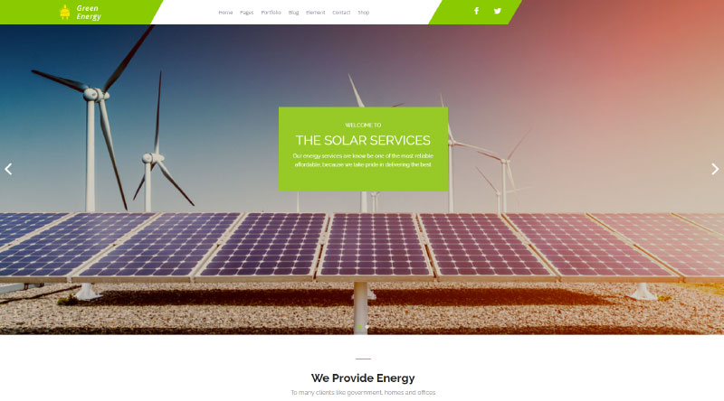 Green Energy WordPress Theme