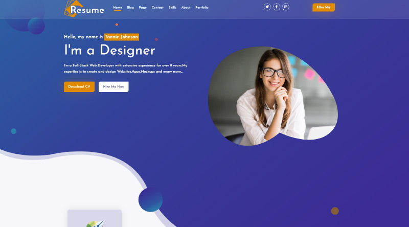 Vcard CV Resume