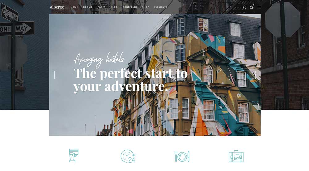 10 Tema WordPress Teratas untuk Kamar Hotel 10 Albergo WordPress Theme