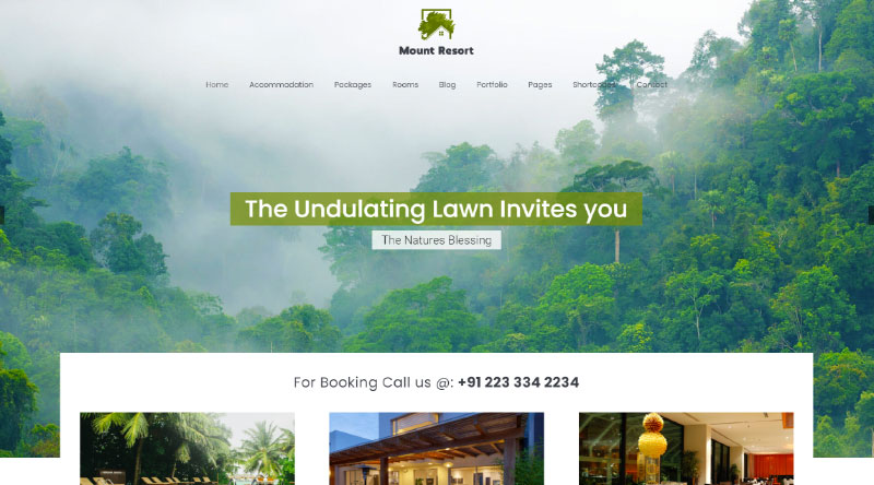 10 Tema WordPress Teratas untuk Kamar Hotel Mount Resort WordPress Theme