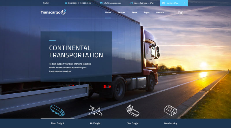 Transcargo WordPress Theme