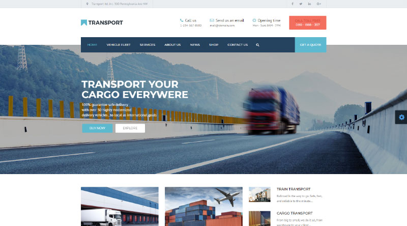 Transport WordPress Theme