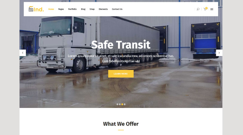 Industrialist Logistic WordPress Theme