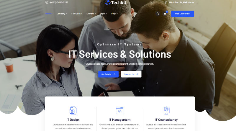 15 Profesyonel Teknoloji WordPress Teması 13 Techkit WordPress Theme