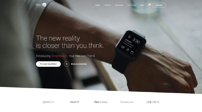15 Profesyonel Teknoloji WordPress Teması 16 Startup Company WordPress Theme