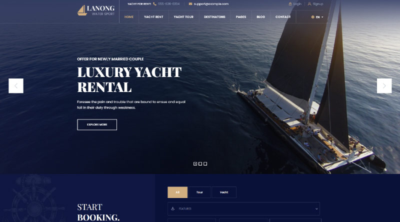 5+ Top Boat Rental and Yacht WordPress Themes 1