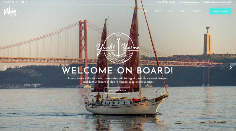 WaveRide yacht WordPress theme