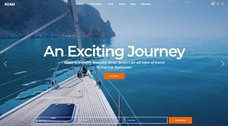Roam Marine WordPress Theme