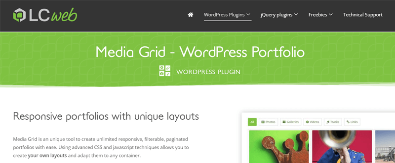 Plugin per la griglia multimediale per WordPress