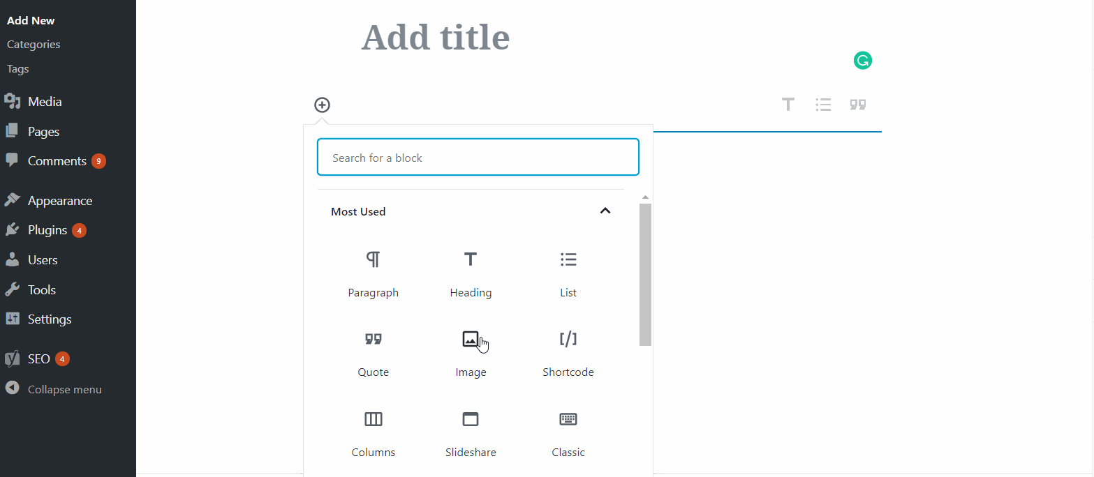 Einen neuen Beitrag in WordPress hinzufügen